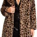 YIGAMA Womens Long Faux Fur Coats Lapel Faux fur Jacket Fluffy Coats Fuzzy Winter Jacket with Pockets, Size XL