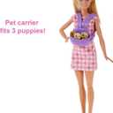 Barbie Doll & Pets Set, Blonde with Mommy Dog, 3 Newborn Puppies with Color-Change Feature & Pet Accessories (1 count (pack of 1))