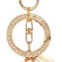 2 x Rhinestone Bag Charm Keychain for Women, Purse & Handbag Accessory