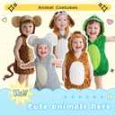 UQJE Baby Rat Costume Furry Kids Mouse Costume Halloween Cute Plush Mice Dress Up Toddler Animal Costumes (3' - 3'4", Gray)