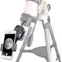 Smartphone Telescope Adapter Camera Mount, Universal Phone Mount, Work with Telescope Spotting Scope Microscope Monocular Binocular - Fits iPhone, Samsung, HTC, LG and Smartphone