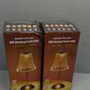 Liliful 2 Pcs LED Portable Cordless Table Lamp Touch Battery Operated Rechargeable Gold Desk Lamp 3 Color Dimmable for Bedroom Living Room Dining (Gold,Classic Style)
