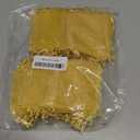 HRX Package 100pcs Little Gold Organza Bags 3 x 4 inch, Mesh Jewelry Pouches Drawstring Empty Sachets for Bracelets Candy Small Gift