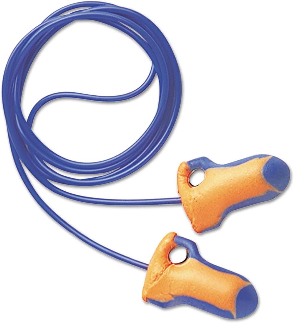 Howard Leight® by Honeywell Lt-30 Laser Trak Single-Use Earplugs, Corded, 32nrr, Orange/blue, 100 Pairs, 100 BX/Box, Box