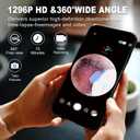 2 x Ear Wax Removal, Ear Cleaner with Camera and Light, Ear Wax Removal Kit with 1296P Otoscope, Ear Cleaning Tool with 6 Ear Spoon, Ear Camera for iPhone & Android Phones,White