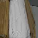Amazon Basics Soft, Comfortable Queen Size Bed Sheets, Deluxe Microfiber, 4-Piece, Bright White Striped