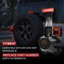 Spare Tire Holder Mounting Bracket with Screws Third Center High Mount Brake Light with Wiring Harness Compatible with 2007-2018 Jeep Wrangler JK Replaces 68048581AA, 55397217AJ (Red)