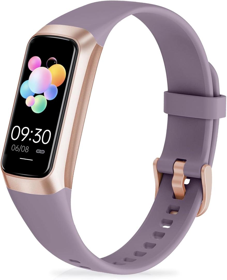Zeacool Fitness Tracker with 24/7 Heart Rate,Blood Oxygen Blood Pressure Sleep Monitor, Activity Trackers 5 ATM Waterproof,Step Calorie Counter Pedometer Health Smart Watch for Women Men Dusty Purple