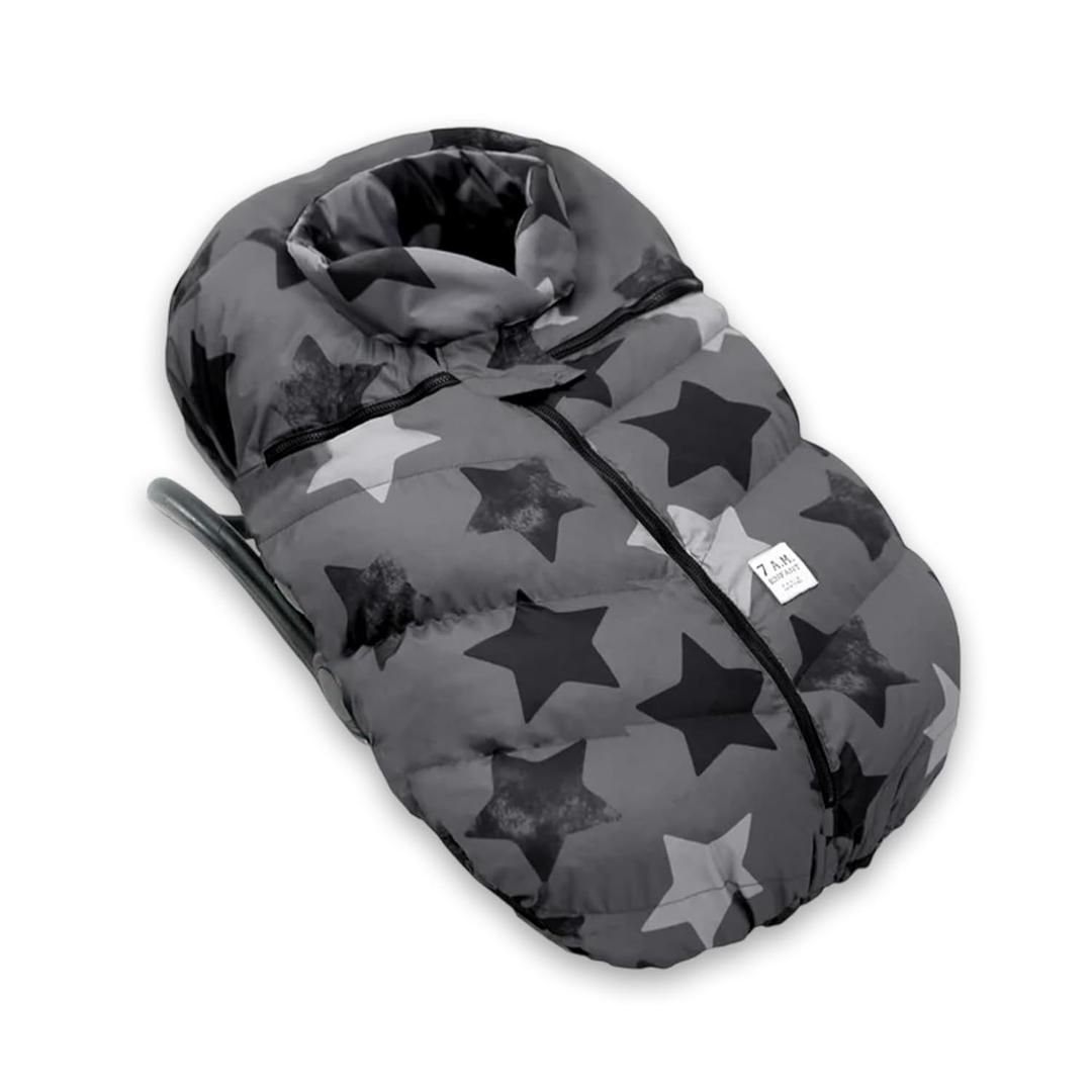 7AM Enfant Car Seat Covers - Cocoon Baby Cover for Boys & Girls, Rain & Snow Repellent, Breathable Windproof, Center Zipper, Universal Fit for Infant Car Seat (0-12M) (Stella)