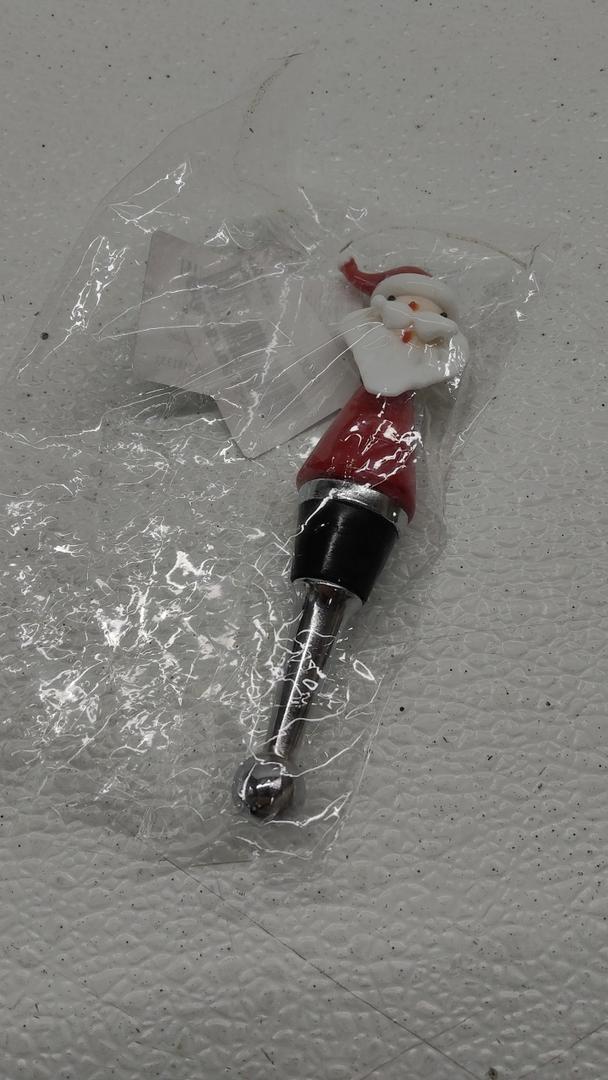 Art Glass Christmas Wine Bottle Stopper Santa Claus