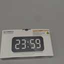 SZELAM Digital Alarm Clock,LED and Mirror Desk Clock Large Display,with Dual USB Charger Ports,3 Levels Brightness,12/24H,Modern Electronic Clock for Bedroom Home Living Room Office - Gold