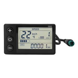 Electric LCD Display Meter, 48V Electric Bike LCD Display Meter Control Panel with Water Proof Plug Conversion Kit for Electric Scooter Electric Bike
