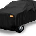 X AUTOHAUX Pickup Truck Cover for Ford F150 Crew Cab 6.5Ft Bed Pickup 4 Door 2004-2021 Outdoor Waterproof Sun Rain Dust Wind Snow Protection 190T PU with Driver Door Zipper Black
