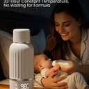 Portable Bottle Warmer for Travel, 2.5 Min Fast Heating for Breast Milk and Formula, Portable Milk Warmer with 10400mAh Long Battery, 17oz Large Capacity, Fast Charging Baby Bottle Warmer