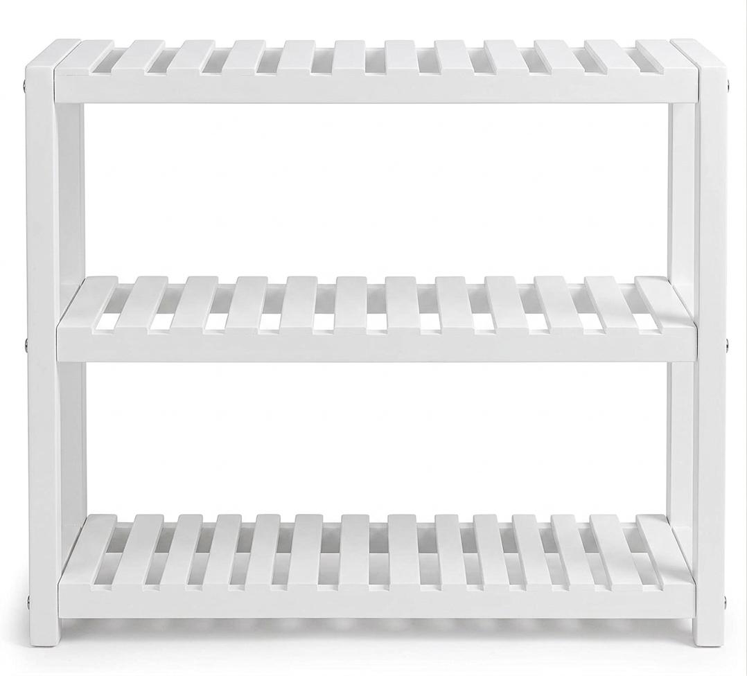 Bathroom Shelf Size: 22×6×21in, White, 3-tier shelf