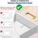 JOY DECOR 2 Pack Cabinet Handles, Gold Cabinet Pulls, 4 Inch Kitchen Handles Square Drawer Pulls Stainless Steel Drawer Hardware Handles, 102mm Hole Centers