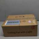 Ceiling Fan with Lights Remote Control, White Flower Ceiling Fan with Light, 3 Light Color Modern Low Profile Flush Mount Ceiling Fan for Kitchen Bedroom Living Room