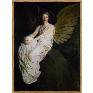 InSimSea Framed Wall Art for Living Room Home DecorStevenson Angel Vintage America Country Memorial Classical Oil Painting Prints Decorative for Living Room Bedroom Office Wall Decor 12x16in (16L" x 12W", Angel In White)