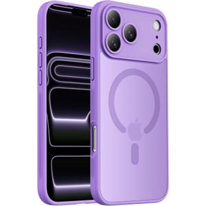 Symcele Designed for iPhone 17 Pro Max Case, Compatible with MagSafe, [Camera Protection] [15FT Military Drop Protection] Shockproof Translucent Matte Anti-Slip Phone Case, 6.9", Light Purple