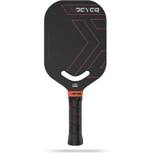 Pickleball Paddles, Carbon Fiber Pickleball Paddle with Polypropylene Honeycomb Core, Increased Power for Ultimate Spin & Consistency (16.92" x 7.36", Red)