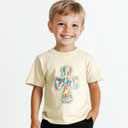 Toddler Boys Easter Shirt for Girls Kids Easter T-Shirts Tops Funny Bunny Graphic Tee Short Sleeve 2-8 Years (Yellow)