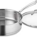 Cuisinart 3-Quart Saute Pan w/Helper & Cover, Stainless Steel