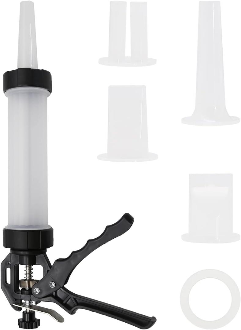 Sausage Stuffer Homemade Sausage Filling Tool Manual Meat Filling Machine Hand Salami Maker with Stuffing Tubes Filling Nozzles
