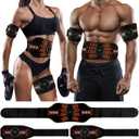 Electronic Muscle Stimulator, Abs Stimulator Muscle Toner, Ab Machine Trainer for All Body, Rechargeble for Fitness Strength Training Workout Equipment for Men and Women(Waist + Arms)