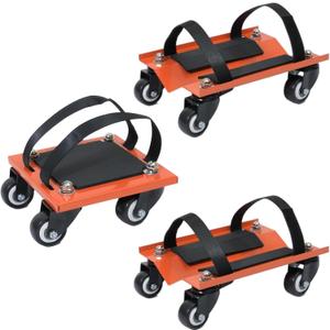 Heavy Duty Snowmobile2+1 Cart Set with V-Slide & 12 360 Pulley Rubber Pads  1800LB Capacity, Protects Ski Boards, Ideal for Snowmobiles, ATVs & UTV Towing Accessories
