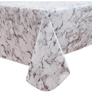 Walrus Heavy Duty Vinyl Tablecloth with Flannel Backing Waterproof Oil-Proof Plastic Table Cloth Stain-Resistant Wipeable Rectangle or Square Table Cover for Indoor and Outdoor (Marble, 60X102 Inch)