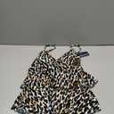 Womens Double Layer Leona Swim Tankini Top with Built-in Molded Cups (10, Leopard in the Mist)