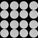 3" Round Plastic Louver Soffit Air Vent Reptile Screen Grille Cover (16, White)