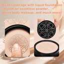Hush Mekeup Foundation for Older Women, Warm Tone Mushroom Head Air Cushion CC Cream BB Foundation Makeup Moisturizing & Long-Lasting Full Coverage Makeup Concealer for Light to Medium Complexions