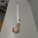 Royal Walk Windproof Large Umbrella for Rain 54 Inch Automatic Open for 2 Persons Wind Resistant Big Golf Umbrellas for Adult Men Women Classic Wooden Handle Fast Drying Strong 16 Ribs Travel 120cm (White)