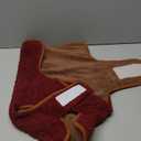 cyeollo Warm Dog Coat Fleece Sherpa Winter Sweater Coats, Turtleneck Dog Jacket Vest for Small Medium Large Dogs with Leash Hole, Soft Reversible Pet Coats for Cold Weather, Burgundy, L