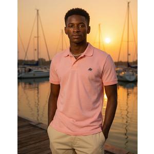 Aeropostale Men's Aero Uniform Polo Short Sleeve (Medium, Pink Dream)