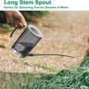 Long Spout Watering Can Indoor, Small Watering Cans for House Plants, Flowers, Succulents, 34oz (Grey)