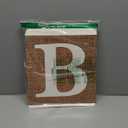 Burlap Print Baby Shower Boxes for Gender Reveal Party Gender Neutral Baby Shower Centerpiece Decor - 4 Pcs Burlap Grain Baby Cubes Baby Blocks with Letters, Rustic Baby Shower Decorations