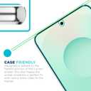 Tech Armor Compatible for Samsung Galaxy S25 Screen Protector Glass - 2 Pack, Ballistic Tempered, Case-Friendly, Installation Tray with Bonus Lens Protector