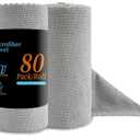 Jessy Home 80 Pack Reusable Paper Towels Grey Microfiber Cleaning Cloth Roll 12"x12" Microfiber Towels for Cars, Tear Away Cloth, Lint Free Rags for House, Kitchen,Window,Cleaning Supplies