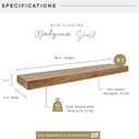 MCS Walnut Woodgrain Floating Shelf, 36 Inch x 8 Inch, 36 x 8