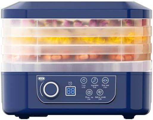 Food Freeze Dryer Machine with 5 Trays for Home, 2025 New Digital Adjustable Timer & Temperature Control, Ideal for Fruits, Meat, Vegetables, Candy & Snacks (Blue)