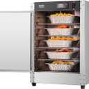 VEVOR Hot Box Food Warmer, 5-Tier Concession Warmer with Water Tray, 5 Pans, Single-Door and Adjustable Shelves, Stainless Steel Food Warmer Cabinet, Ideal for Storing Pizza, Chicken, Restaurant