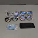 CLASAGA Progressive Multifocus Reading Glasses for Women Blue Light Blocking Spring Hinge Computer Multifocal Cat Eye Readers