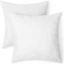 Amazon Basics Throw Pillow Insert, Down Alternative Fiberfill, Hypoallergenic, Machine Washable, 20 Inch, 2-Pack, for Sofa Bed Couch