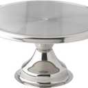 Winco Stainless Steel Round Cake Stand, 13-Inch