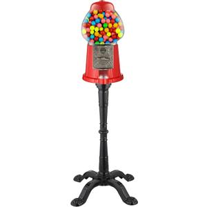 Great Northern Popcorn Gumball Machine with Stand and Coin Bank, Red, 15"