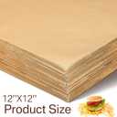 Sieral 5000 Sheets Checkered Deli Paper Sheets 12 x 12 Inch, Food Basket Liners and Sandwich Wrapping Wax Papers Grease Resistant for Restaurants, Burgers, Food Trucks and Parties(Kraft Paper Color), approx. 29.3 x 29.3 cm/ 12 x 12 inches