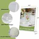 Acrylic Sign Stand Holder - 8.5x11 Inches Plastic Acrylic Literature Holders, 12 Pack Sign Holders Suit for Flyer, Magazine, Pamphlet, Booklet Display
