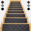 Stair Treads for Wooden Steps 15pcs - 8x30in Carpet Stairs Runner Indoor Non-Slip Stair Mats for Kids Elders and Pets
